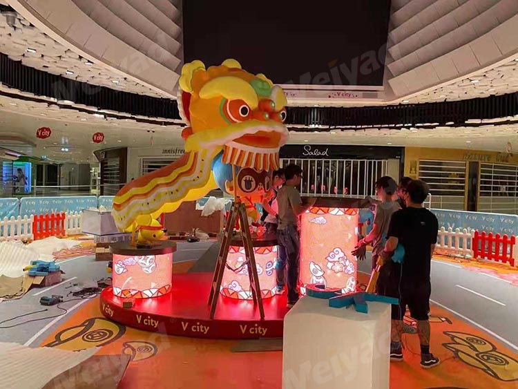 香港某商场P4户内LED圆柱屏LED柔性屏