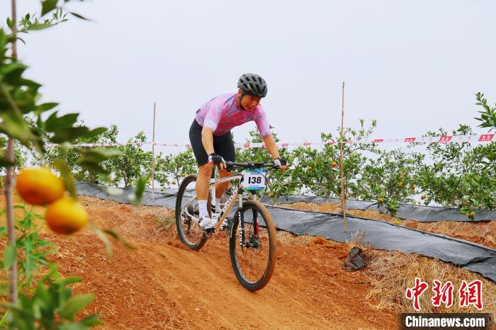 金秋时节湖北当阳凤凰山山地赛：国内自行车选